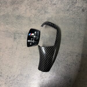 BMW X5 X6 E70 E71 Series Shifter Knob Cover CARBON / BLACK LHD